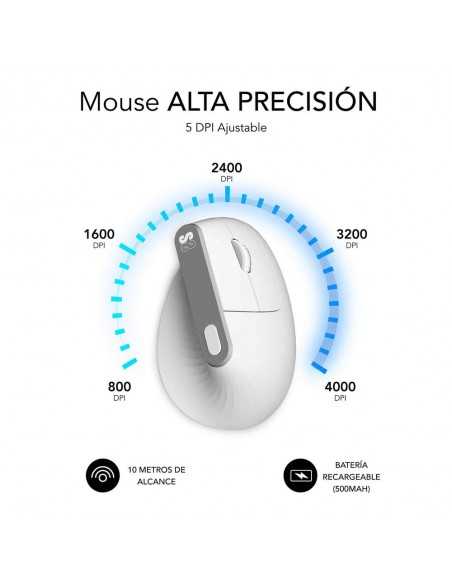 Raton inalambrico subblim vertical ergo dual mouse battery blanco Raton inalambrico subblim vertical ergo dual mouse battery blanco