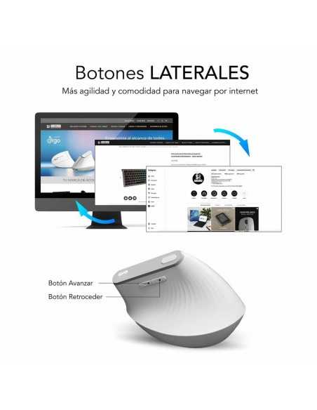 Raton inalambrico subblim vertical ergo dual mouse battery blanco Raton inalambrico subblim vertical ergo dual mouse battery blanco