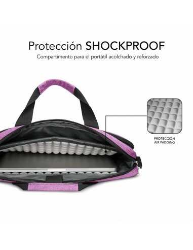 Maletin subblim air padding para portatil 15.6 pulgadas rosa