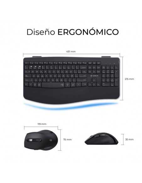 Teclado + raton subblim combo dual office prowave negro Teclado + raton subblim combo dual office prowave negro
