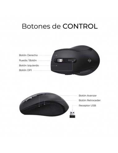 Teclado + raton subblim combo dual office prowave negro