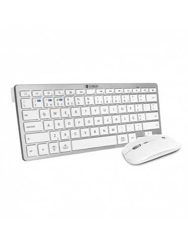 Teclado + raton subblim combo plata portugues
