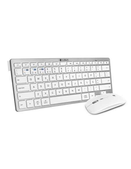 Teclado + raton subblim combo plata portugues