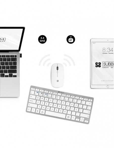 Teclado + raton subblim combo plata portugues Teclado + raton subblim combo plata portugues