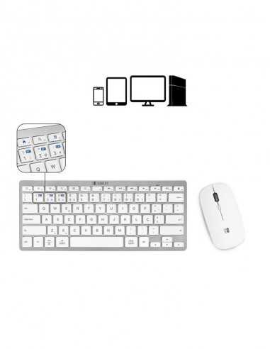 Teclado + raton subblim combo plata portugues