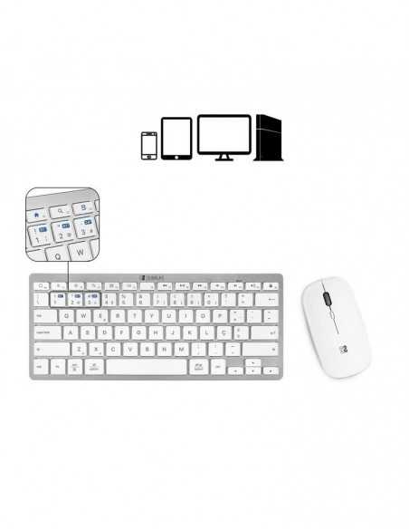 Teclado + raton subblim combo plata portugues Teclado + raton subblim combo plata portugues