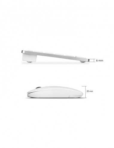 Teclado + raton subblim combo plata portugues