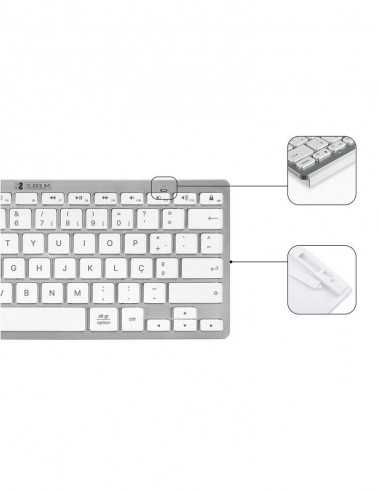 Teclado + raton subblim combo plata portugues
