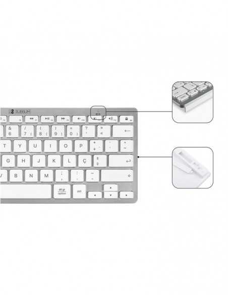 Teclado + raton subblim combo plata portugues Teclado + raton subblim combo plata portugues