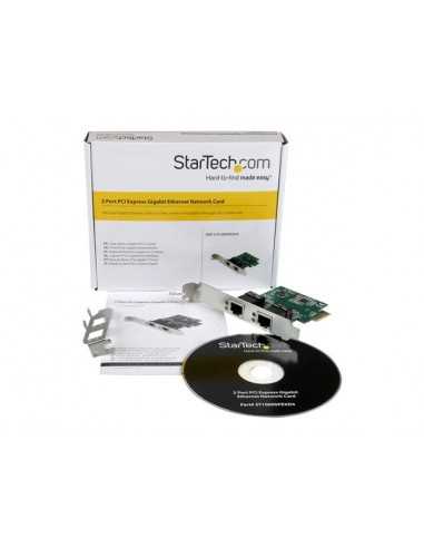 Tarjeta de red startech 2 puertos ethernet gigabit pci - e