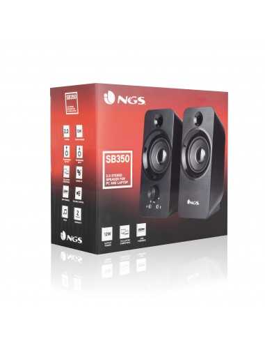 Altavoz para pc ngs sb 350 - 12w - usb - jack 3.5mm