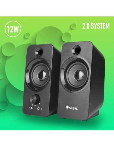 Altavoz para pc ngs sb 350 - 12w - usb - jack 3.5mm