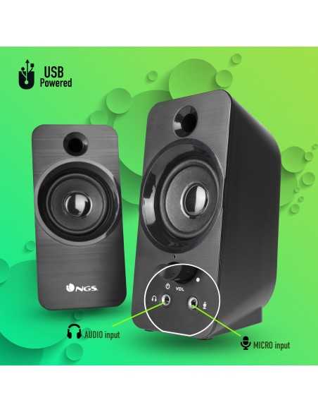 Altavoz para pc ngs sb 350 - 12w - usb - jack 3.5mm Altavoz para pc ngs sb 350 - 12w - usb - jack 3.5mm