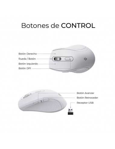 Teclado + raton subblim combo dual office prowave blanco