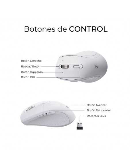 Teclado + raton subblim combo dual office prowave blanco