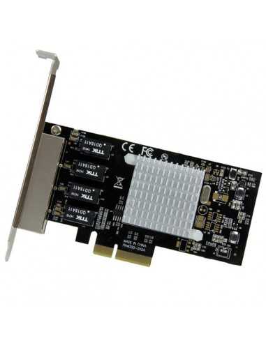 Tarjeta red startech ethernet gigabit 1000 4 port rj45 pcie