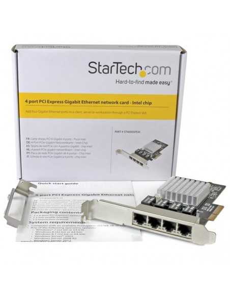 Tarjeta red startech ethernet gigabit 1000 4 port rj45 pcie Tarjeta red startech ethernet gigabit 1000 4 port rj45 pcie