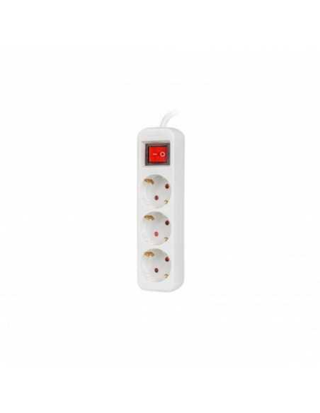 Regleta lanberg 3 tomas schuko con protecion blanca 1.5m Regleta lanberg 3 tomas schuko con protecion blanca 1.5m
