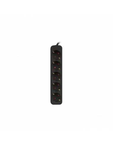 Regleta lanberg 5 tomas schuko negra 1.5m