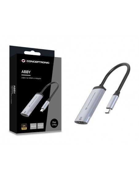 Adaptador usb tipo c a hdmi 8k conceptronic 8k 15cm - macho - hembra Adaptador usb tipo c a hdmi 8k conceptronic 8k 15cm - macho - hembra