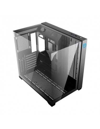 Caja ordenador gaming hiditec atx sky cristal templado negro