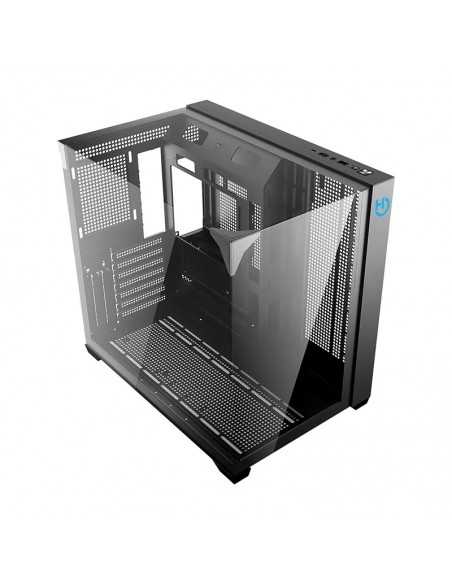 Caja ordenador gaming hiditec atx sky cristal templado negro