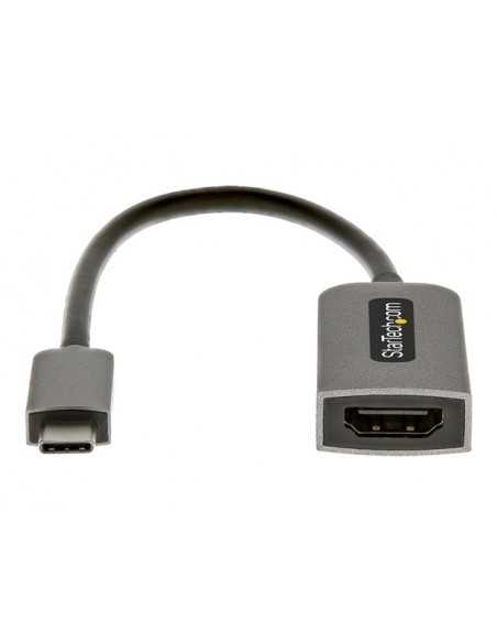 Adaptador usb tipo c a hdmi 4k uhd startech 13cm - macho - hembra - gris Adaptador usb tipo c a hdmi 4k uhd startech 13cm - macho - hembra - gris