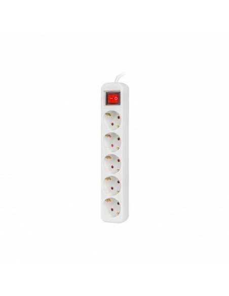 Regleta lanberg 5 tomas schuko con protecion blanca 1.5m Regleta lanberg 5 tomas schuko con protecion blanca 1.5m