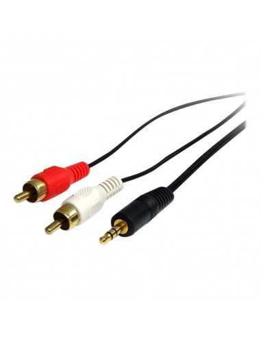 Cable mini jack a rca startech 0.92m - macho - macho - negro