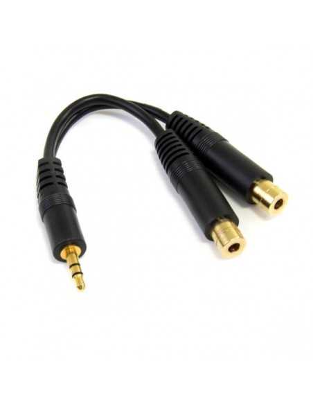 Cable mini jack 3.5mm startech 0.15m - macho - hembra - negro Cable mini jack 3.5mm startech 0.15m - macho - hembra - negro