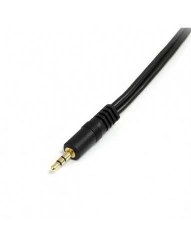 Cable mini jack 3.5mm startech 0.15m - macho - hembra - negro