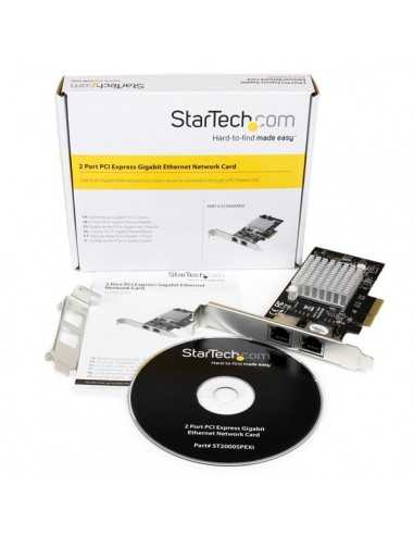 Tarjeta de red startech st2000spexi 2x rj45