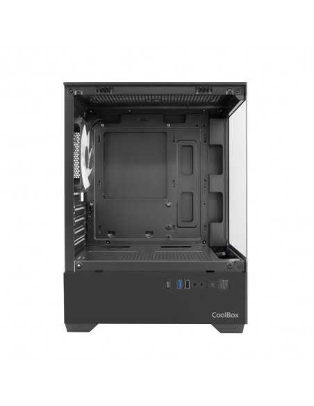 Caja ordenador gaming coolbox gm200 vision lite matx argb cristal templado negra