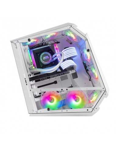 Caja ordenador mars gaming mc51 premium blanco atx 2 x usb 3.0 5 x 120mm argb
