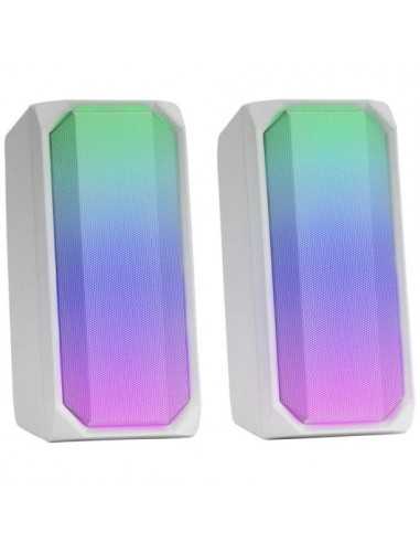 Altavoces mars gaming msrgb bt 15w blanco
