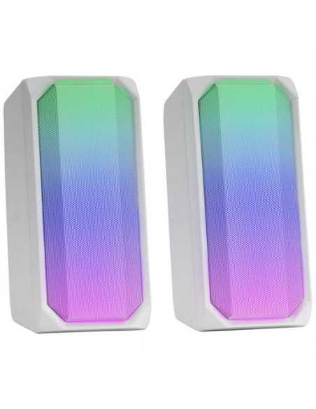 Altavoces mars gaming msrgb bt 15w blanco