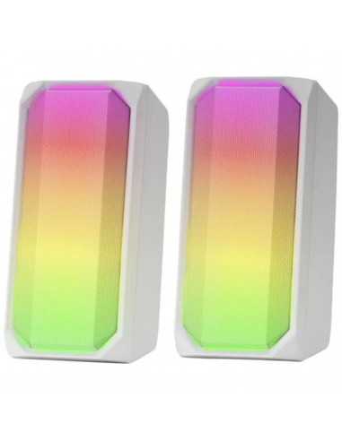 Altavoces mars gaming msrgb bt 15w blanco