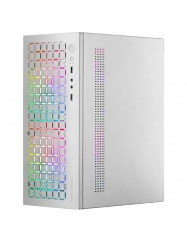 Caja ordenador mars gaming mccore matx frgb cristal templado blanco