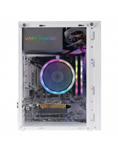 Caja ordenador mars gaming mccore matx frgb cristal templado blanco
