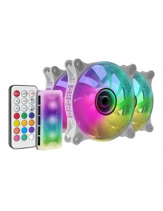 Ventilador mars gaming mf3dkitw 3 x 120mm argb blanco