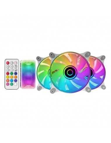 Ventilador mars gaming mf3dkitw 3 x 120mm argb blanco