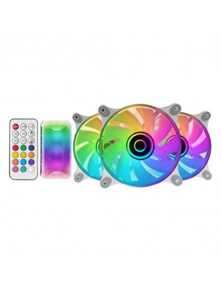 Ventilador mars gaming mf3dkitw 3 x 120mm argb blanco Ventilador mars gaming mf3dkitw 3 x 120mm argb blanco