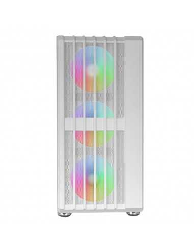 Caja ordenador mars gaming mcvault atx argb cristal templado blanco