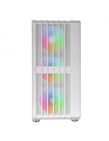 Caja ordenador mars gaming mcvault atx argb cristal templado blanco