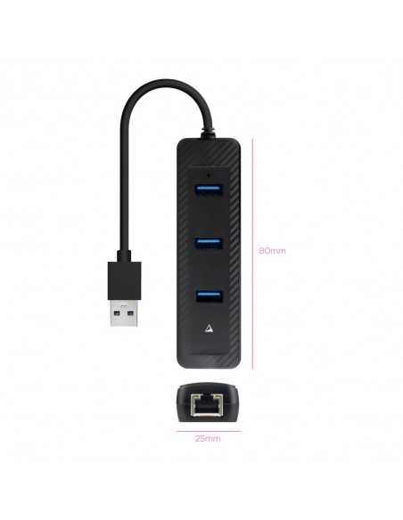 Conversor nanocable usb3.0 a ethernet 3xusb3.0 Conversor nanocable usb3.0 a ethernet 3xusb3.0