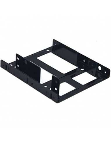Adaptador bahia coolbox 3.5 a 2.5 x2 hdd ssd interno metalico