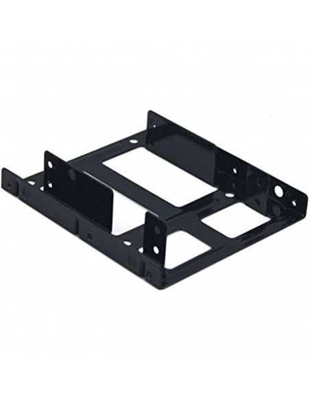 Adaptador bahia coolbox 3.5 a 2.5 x2 hdd ssd interno metalico