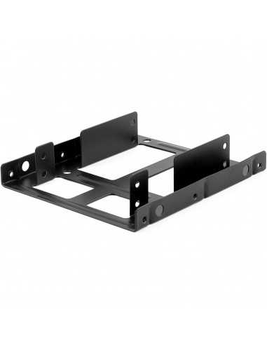Adaptador bahia coolbox 3.5 a 2.5 x2 hdd ssd interno metalico