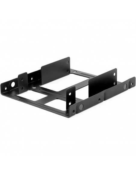 Adaptador bahia coolbox 3.5 a 2.5 x2 hdd ssd interno metalico