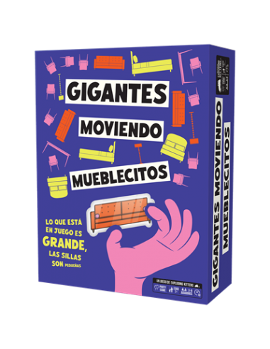 Juego de mesa gigantes moviendo mueblecitos
